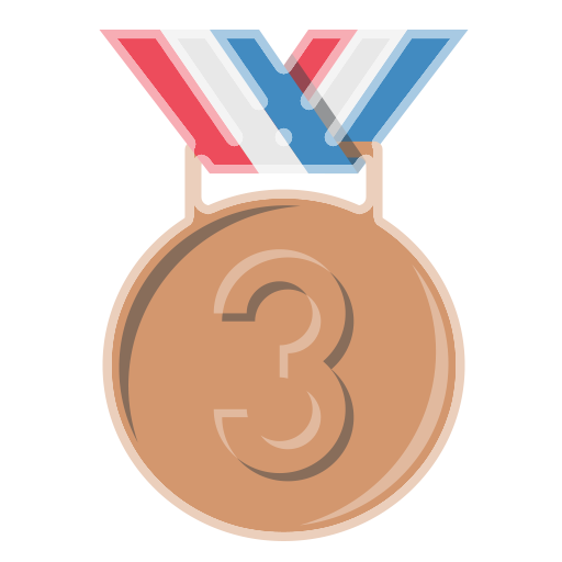 3rd Place Medal with light white outline