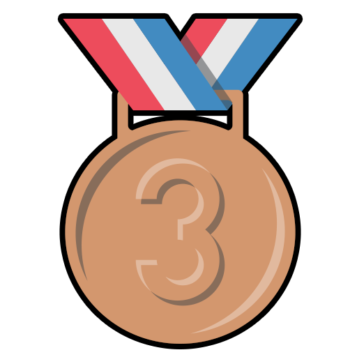 3rd Place Medal with black outline