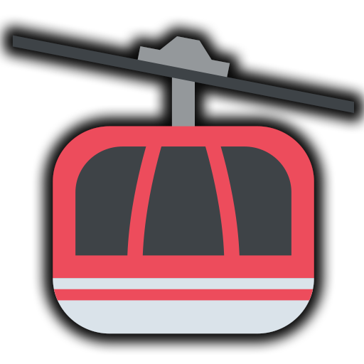 Aerial Tramway with black shadow
