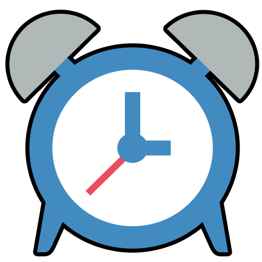 Alarm Clock with black outline