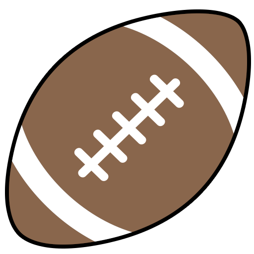American Football with black outline
