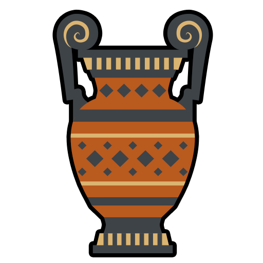 Amphora with black outline