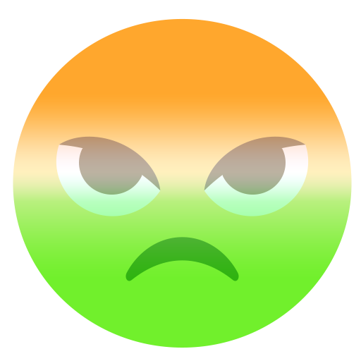 Angry Face with tricolor of Indian flag
