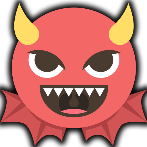 Angry Face with Horns with black shadow