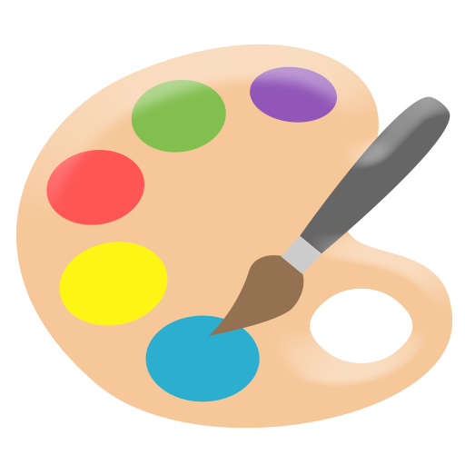 Artist Palette with white shadow