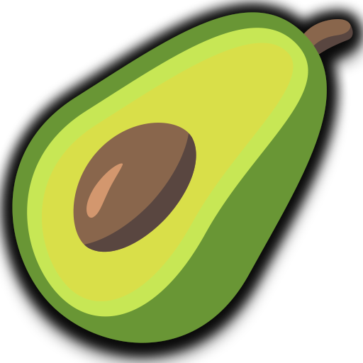 Avocado with light shadow