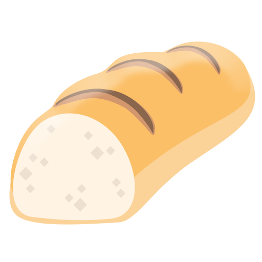 Baguette Bread with white shadow