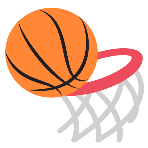 Basketball with white outline