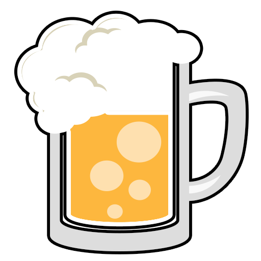 Beer Mug with black and white outline